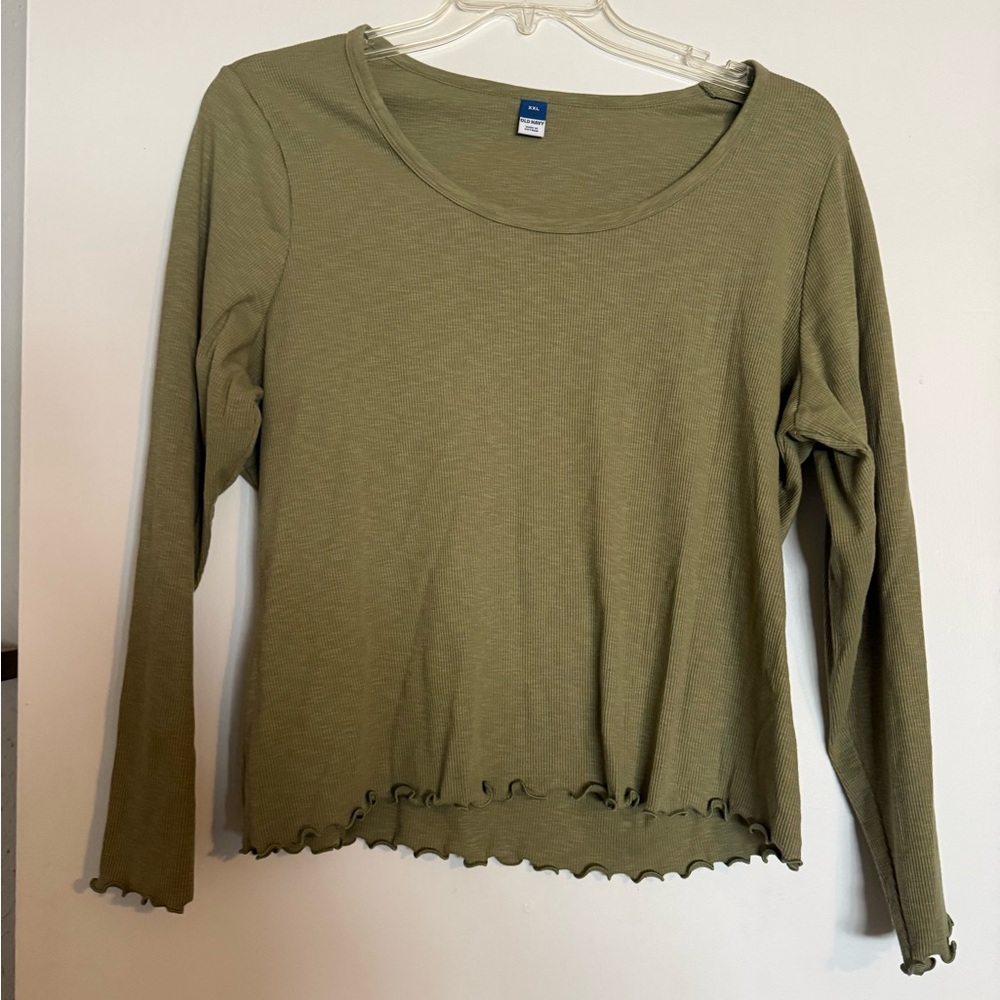 Old Navy Olive Long Sleeve Top